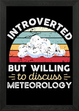 Listing image for Introverted Meteorology Framed Wall Art Poster Canvas Print Picture