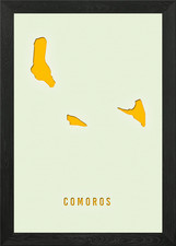Listing image for MAP OF COMOROS Framed Wall Art Poster Canvas Print Picture
