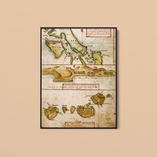 Listing image for Vintage Maps - Portuguese Map of the East Indies and Philippines - Art Print