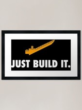 Listing image for Just Build It Framed Art Print Framed Wall Art Poster Canvas Print Picture