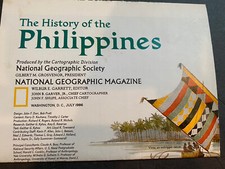 Listing image for National Geographic July 1986 Map Poster The History of the Philippines Mint
