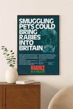 Listing image for Rabies Is A Killer (1976) Public Health Poster - 24x36" Vintage Print