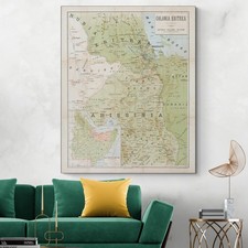 Listing image for 1895 Eritrea Map – Italian Colonial Map Showing Red Sea Coast & Territories