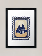 Listing image for Sudanese Meroe Pyramids postage sta Framed Wall Art Poster Canvas Print Picture