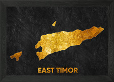 Listing image for east timor map Framed Wall Art Poster Canvas Print Picture