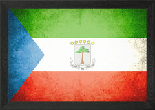 Listing image for Equatorial Guinea flag Framed Wall Art Poster Canvas Print Picture