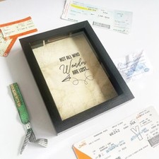 Listing image for Memory Box 3D Box Frame Travel Ticket Collection Memorabilia Holiday Keepsakes