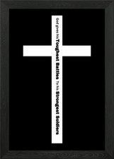 Listing image for Christian Cross with Inspirational Framed Wall Art Poster Canvas Print Picture