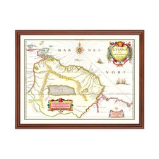 Listing image for Old Map of Guyana 1665 - Vintage Guyana Art Wall Decor