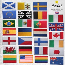 Listing image for National Country Flag Patch to Iron on/Sew on Embroidered Cloth Patch/Badge