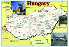 Listing image for HUNGARY Map Poster Wall chart - A3 size - educational- teaching - school type