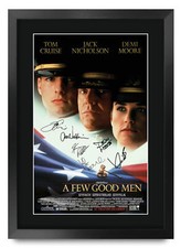 Listing image for A Few Good Men Movie Poster Cast Signed Printed Autograph A3 Framed Memorabilia