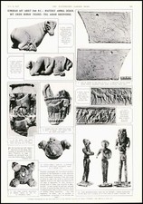 Listing image for 1937 VINTAGE PRINT ARCHAEOLOGY Sumerian Art 2800 BC Tell Agrab (283)
