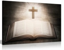 Listing image for Holy Bible Christian Canvas Wall Art Picture Print