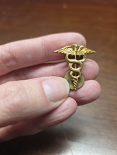 Listing image for vintage collectible is a United States Army Medical Corps insignia pin